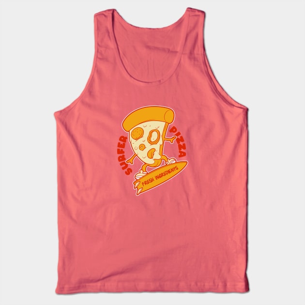 Surfer Pizza Tank Top by pedrorsfernandes